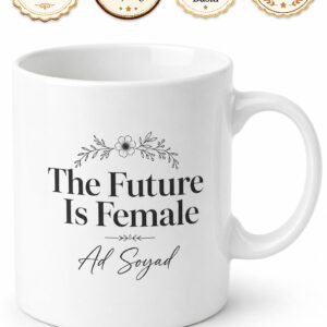 The Future Is Female Baskılı Gelecek Kadınlarındır İngilizce Kahve Kupası Hediye