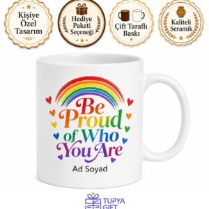 Pride Temalı Gurur İngilizce Kupa Bardak Özel Tasarım Hediye Porselen Mug