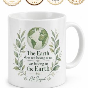 Eco Friendly Baskılı Çevre Dostu İngilizce Kahve Kupası Porselen Hediye Bardak
