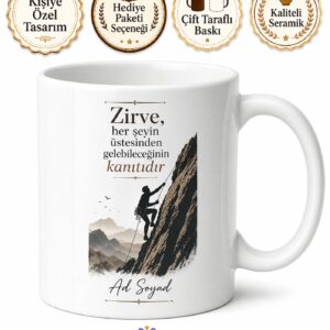 Climbing Is Life Temalı Tırmanış Hayattır İngilizce Kupa Bardak Hediye