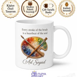 Painting Is Life Temalı Resim Yapmak Hayattır İngilizce Kupa Bardak Hediye