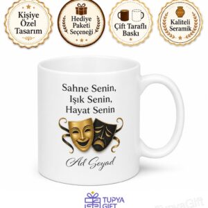 Acting Is Life Temalı Oyunculuk Hayattır İngilizce Kupa Bardak Hediye