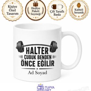 Weightlifting Is Life Temalı Ağırlık Kaldırmak Hayattır İngilizce Kupa Bardak Hediye