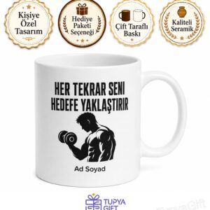 Bodybuilding Is Life Baskılı Vücut Geliştirme Hayattır İngilizce Kahve Kupası Hediye