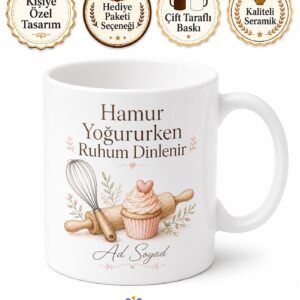 Baking Is My Therapy Temalı Fırıncılık Terapimdir İngilizce Kupa Bardak Hediye