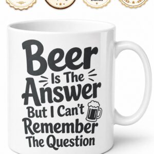 Beer Is The Answer Yazılı Bira Temalı İngilizce Komik Kupa Bardak Hediye