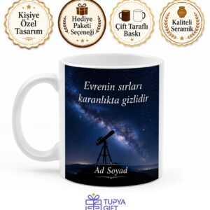Astrofotoğrafi Yapanlara Samanyolu Teleskop Uzay Derinliği Kupa Bardak Hediye