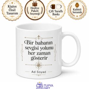 Babaya Doğum Günü Hediyesi Kişiye Özel İsimli Baskılı Kupa Bardak