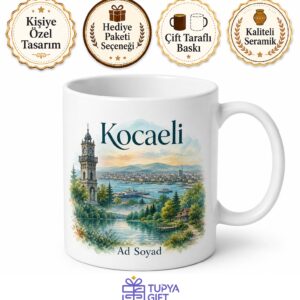 Kocaeli Şehir Hatırası Fotoğraflı Kupa Bardak Hediye Porselen Mug