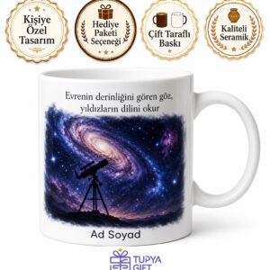Astrofotoğrafi Yapanlara Uzay Derinliği Teleskop Samanyolu Kupa Bardak Hediye