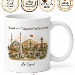 Kırıkkale Şehir Hatırası Fotoğraflı Kupa Bardak Hediye Porselen