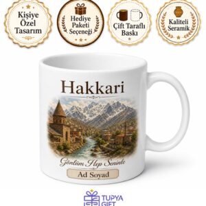 Hakkari Şehir Hatırası Fotoğraflı Kupa Bardak Hediye Anı Hatıra