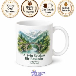 Artvin Memleket Anısı Fotoğraflı Kupa Bardak Hatıra Hediye