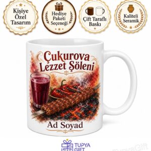Adana Kebap Şalgam Acı Biber Közü Çukurova Lezzet Şöleni Kupa Bardak Hediye
