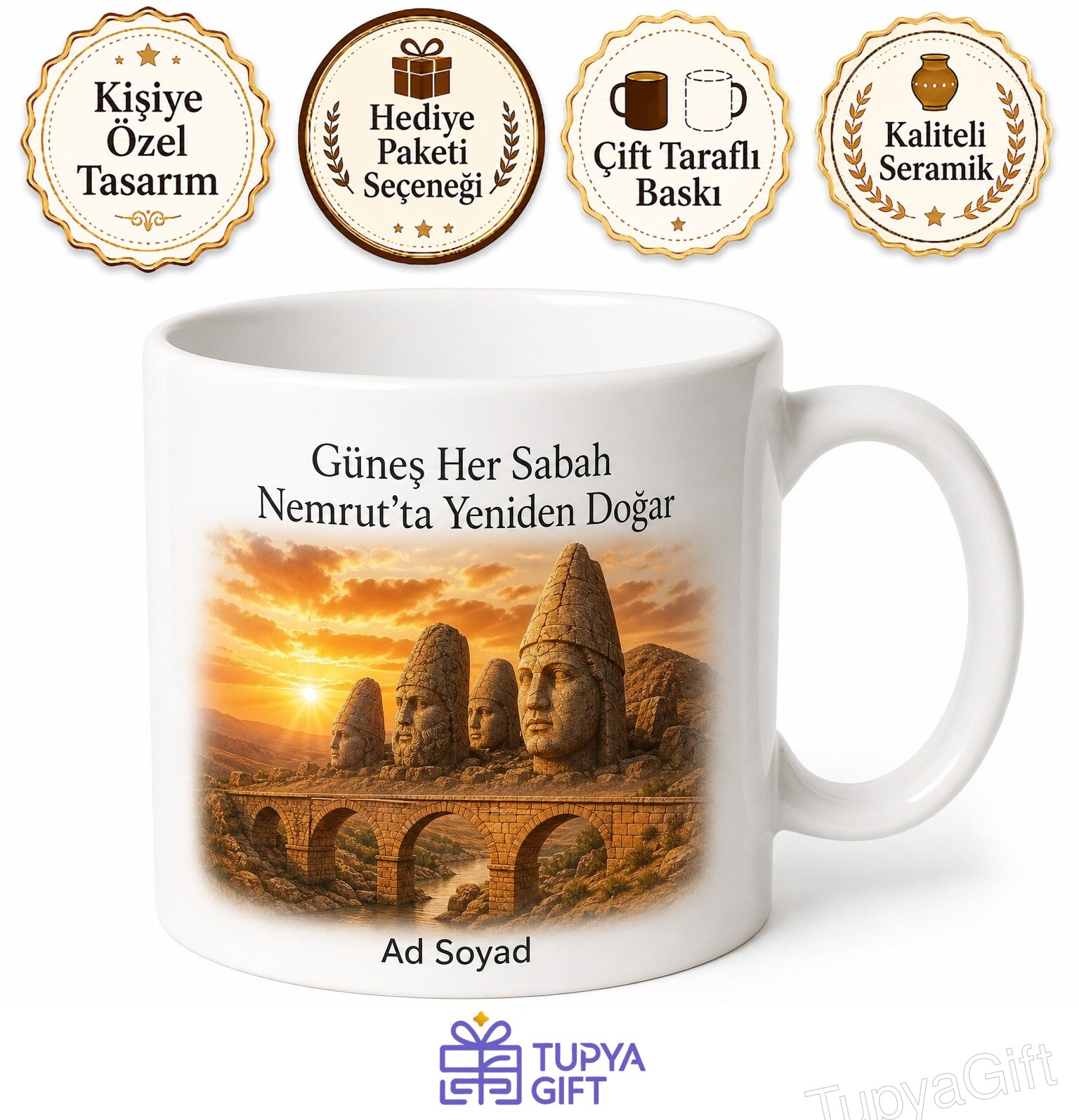 Adıyaman Nemrut Dağı Güneşin Doğuşu Cendere Köprüsü Kupa Bardak Hediye