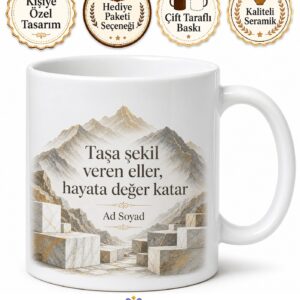 Afyonkarahisar İscehisar Mermer Ocakları Alın Teri Hediye Kupa Bardak
