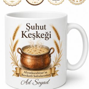 Afyonkarahisar Şuhut Keşkek Lezzeti Yöresel Tat Hatırası Kupa Bardak Hediye