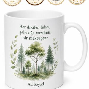 Ağaç Diken Kampanyalara Katılanlara Geleceğe Fidan Yeşil Türkiye Kupa Bardak Hediye