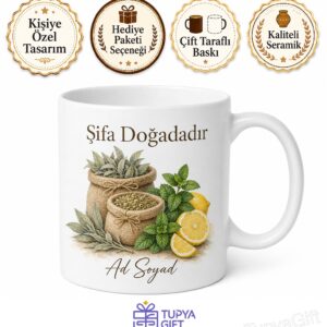 Aktara Giden Şifa Bulanlara Baharat Adaçayı Nane Limon Aktar Kupa Bardak Hediye