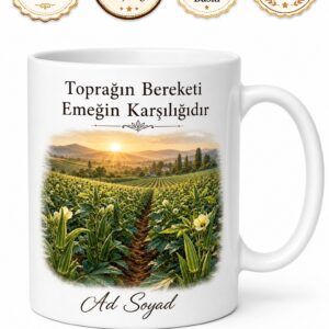 Amasya Göynücek Bamya Tarlaları Bereketli Topraklar Kupası Hediye Bardak
