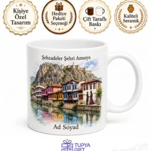 Amasya Yalıboyu Evleri Şehzadeler Şehri Ferhat İle Şirin Kupa Bardak Hediye