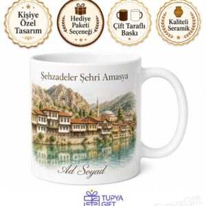 Amasya Yalıboyu Evleri Yeşilırmak Manzarası Şehzadeler Şehri Kupa Bardak Hediye