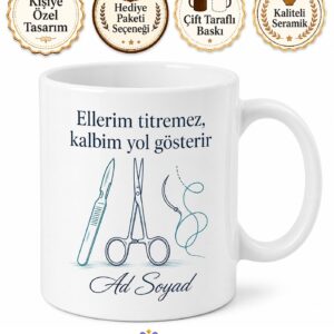 Ameliyathane Kahramanı Cerrahi Tekniker Hediye Seramik Kupa Bardak