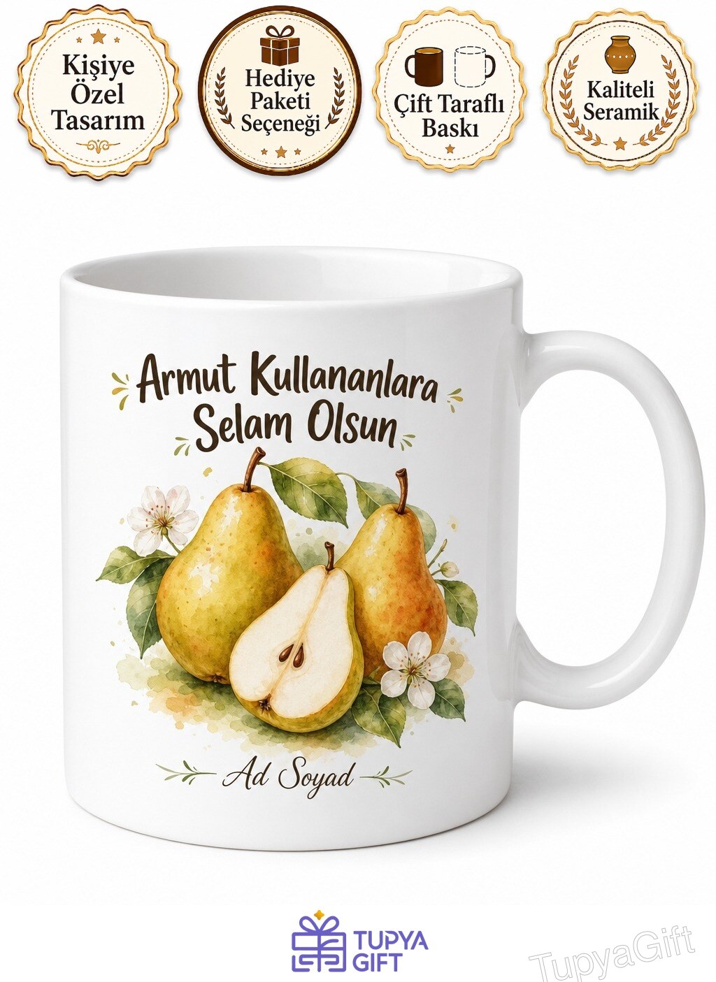 Armut Kullananlara Deveci Armudu Ankara Armudu Sulu Armut Kupa Bardak Hediye
