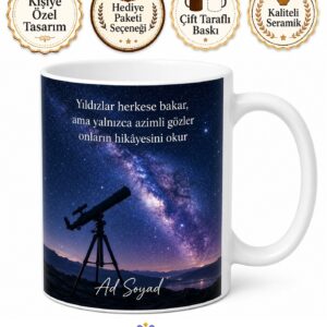 Astrofotoğrafi Teleskop Uzay Samanyolu Yıldız Gözlemi Kupa Bardak Hediye