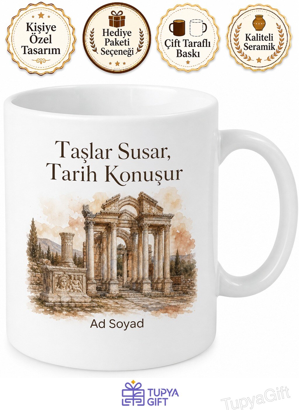 Aydın Karacasu Afrodisias Antik Kenti Tarihi Dokunuş Kupa Bardak Hediye