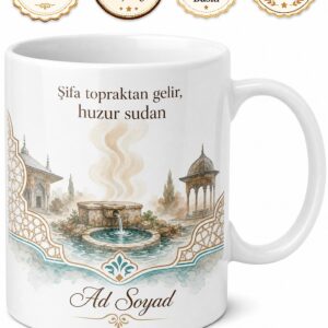 Balıkesir Gönen Kaplıcaları Şifalı Sular Hatıra Hediye Kupa Bardak Porselen