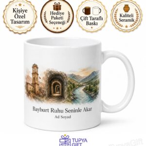 Bayburt Saat Kulesi Aydıntepe Yeraltı Şehri Çoruh Nehri Ruhu Kupa Bardak Hediye