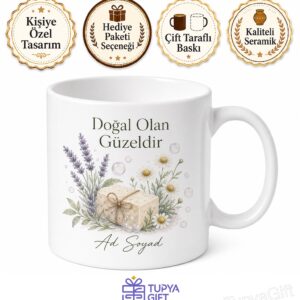 Bebek Sabunu Kullanan Annelere Doğal Sabun Hassas Cilt Kupa Bardak Hediye