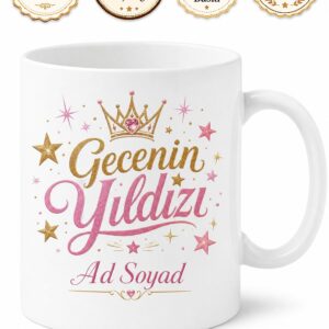 Bekarlığa Veda Partisi Gecenin Yıldızı Esprili Kahve Kupası Hediye Bardak