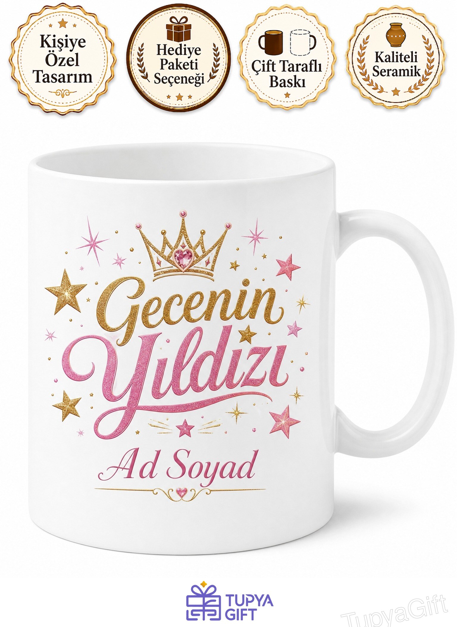 Bekarlığa Veda Partisi Gecenin Yıldızı Esprili Kahve Kupası Hediye Bardak