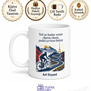 Bisiklet Antrenmanı Fransa Turu Ruhu Pedallayan Kupa Bardak Bisikletçi Hediye