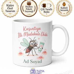 Böcek Isırığı Kremi Veren Annelere Sivrisinek Kaşıntı Temalı Komik Kupa Hediye Bardak