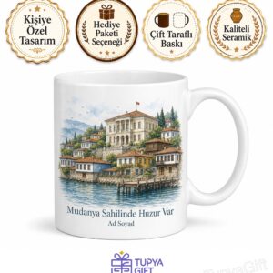 Bursa Mudanya Mütareke Evi Trilye Evleri Sahil Çay Kupası Hediye Bardak