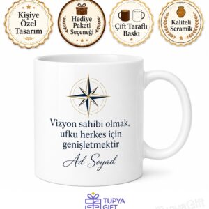 Büyük Düşünen Lider Genel Müdür Hediye Seramik Kupa Bardak Özel Tasarım