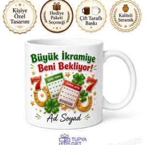 Büyük İkramiye Çıkmasını Bekleyenlere Bilet Şans Kupa Bardak Hediye