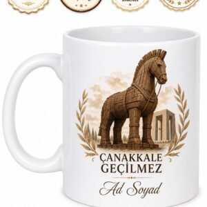 Çanakkale Truva Atı Efsanesi Tarihi Savaş Alanı Şehitlik Kupası Hediye Bardak