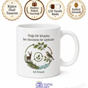 Çevre Bilimcisine Ekosistem Besin Zinciri Sürdürülebilirlik Doğa Dengesi Hediye Kupa Bardak