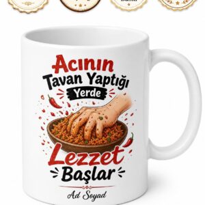 Çiğköfteciye Hediye Acı Lezzet Yoğurma Etsiz Çiğköfte Dürüm Kupa Bardak