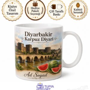 Diyarbakır Surları On Gözlü Köprü Karpuz Diyarı Tarihi Kupa Bardak Hediye
