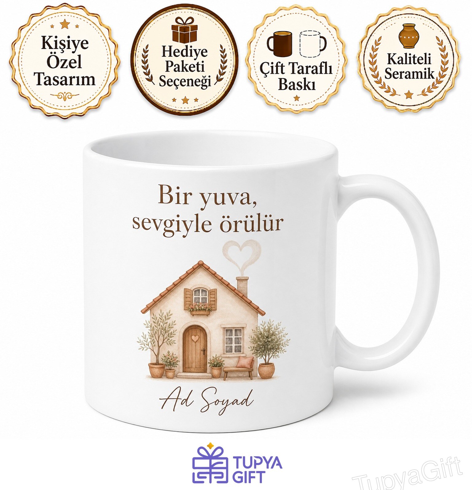 Dünya Aile Günü Hediye Kupa Yuva Sıcaklığını Her Şeyin Üstünde Tutanlara Bardak