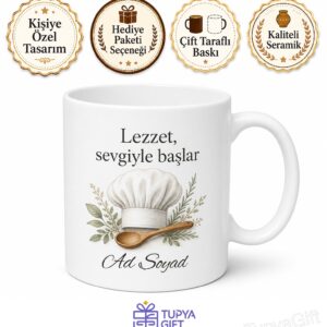 Dünya Aşçılar Günü Hediye Kupa Bardak Şeflere Özel Tasarım Baskılı Kupa
