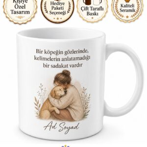 Dünya Köpek Günü Hediye Kupa Sadık Dostuyla Vakit Geçirenlere Özel Tasarım Bardak