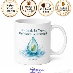 Dünya Su Günü Suyu İsraf Etmeyenlere Yaşam Kaynağı Kupa Bardak Hediye