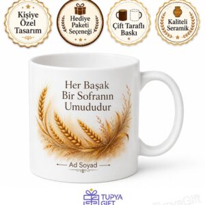 Dünya Tahıl Günü Ekmeğin Ana Maddesine Saygı Duyanlara Özel Baskılı Kupa Bardak Hediye