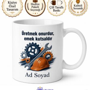 Dünya Üretim Günü Fabrikalarda Ter Döken Emekçilere Özel Tasarım Kupa Bardak Hediye
